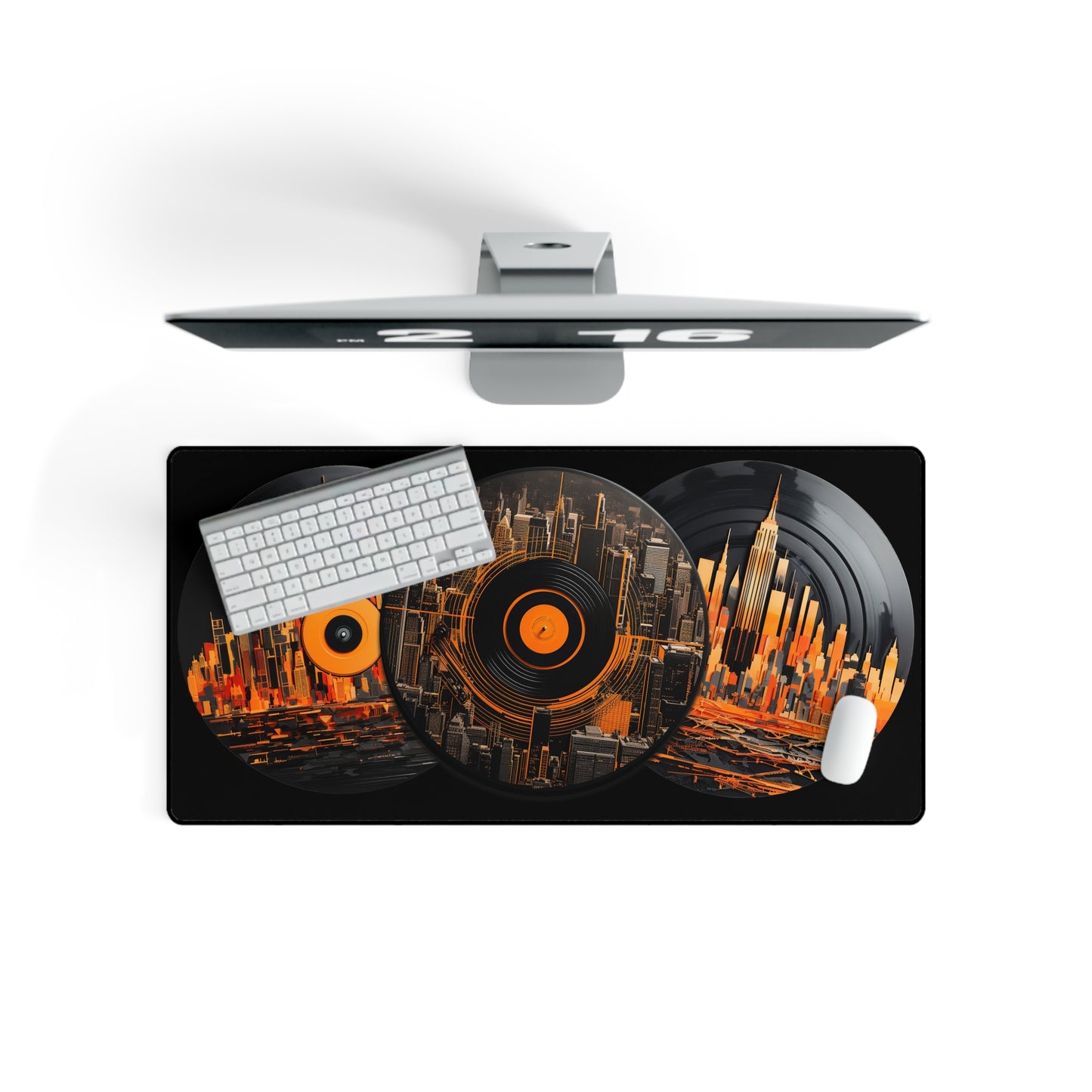 DJ Cityscape Desk Mat