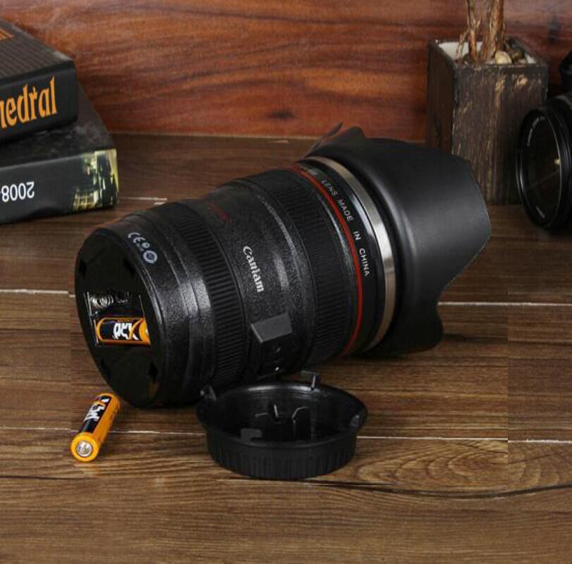 Camera Lens Self Stirring Mug